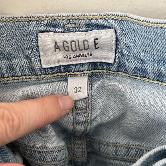 AGOLDE Isabel Slim Straight Boyfriend Distressed Relaxed Denim Jeans Size 32 - Picture 4 of 9